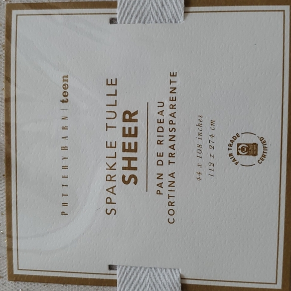 POTTERY BARN/TEEN SPARKLE TULLE SIZE 44×108 NEW NEVER USED - Picture 5 of 12